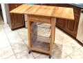 Crate & Barrell Kitchen Island With Drop Leaves