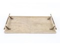 R & Y Augousti Paris Faux Shagreen Serving Tray