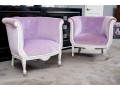 Fashionable Pair Of Custom Upholstered Barrel Back Armchairs