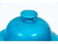 Quality Pair Of Cerulean Blue Glazed Baluster Jars