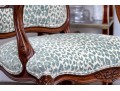 Pair Of Louis XV Style Fauteuils In Leopard Pattern Upholstery
