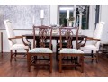 Double Pedestal Extension Dining Table With Eight Chippendale Style Chairs