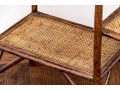 Fabulous Woven Rattan Side Table With Shelf