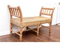 Awesome Faux Bamboo And Rattan Bench