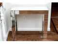 Chic Entryway Mirrored Console Table And Circular Mirror