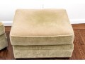 Pair Of Mohair Upholstered Ottomans