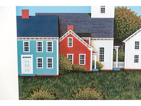 T. Jeremenko Ltd. Ed. Serigraph, Rural Town, With Pencil Remarque