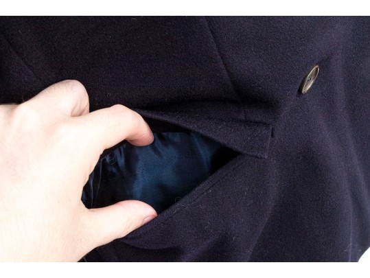 Ermengildo Zegna Navy Blue Double Breasted Blazer, Size 44