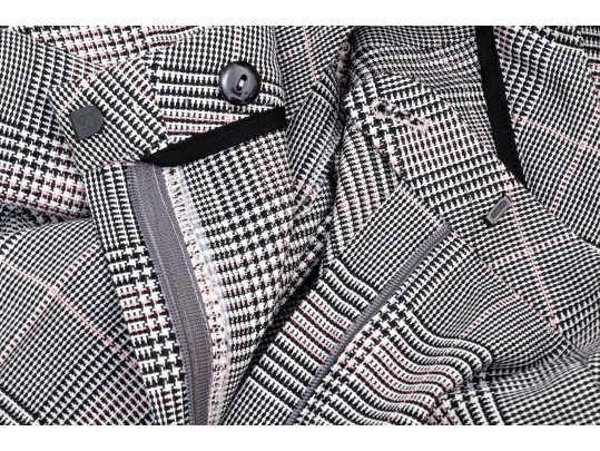 Escada Striking Plaid Double Breasted Pants Suit, Size 40, Please See Note