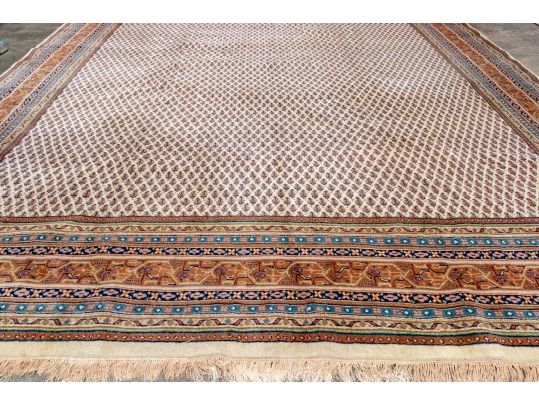 Fine Hand-knotted Indian Wool Carpet, 11'-5
