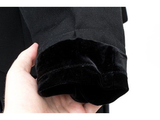 Valentino Miss Valentino Black Wool And Velvet Jacket And Skirt Suit, Size 16