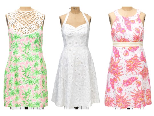 Collection Of Three Lily Pulitzer Sleeveless Sheath Dresses, Size 10