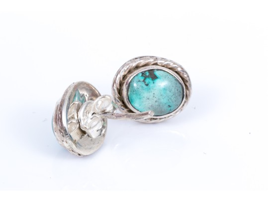 Sterling Silver Turquoise Stud Earrings