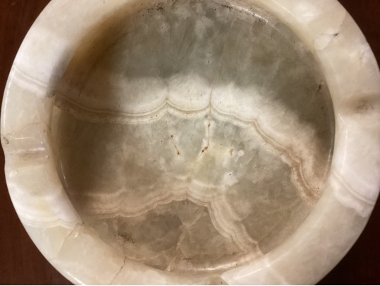 Mid Century Polished  Onyx Ashtray