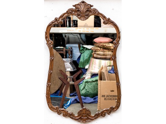 Pair Of Vintage French Style Carved Wood Mirorrs