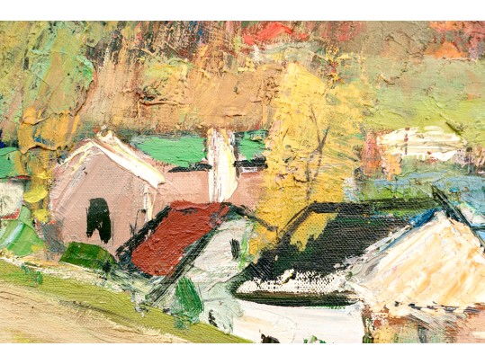 Josef Foshko (1891 - 1971) Oil On Canvas, Village Landscape