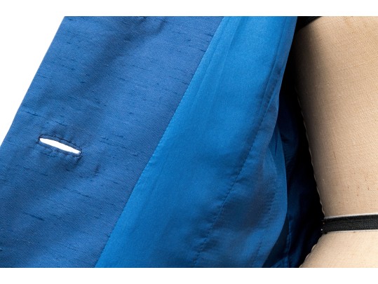 Ralph Lauren Purple Label Beautiful Blue Silk Blazer, Size 10