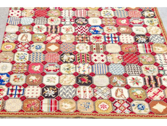 Needlepoint Wool Accent Carpet, 5'-6