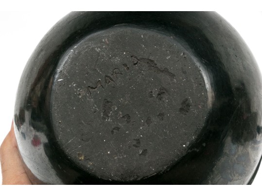Native American San Ildefonso Blackware Jar Attributed To Maria Martinez