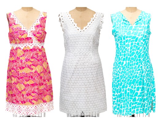 Collection Of Three Sleeveless Sheath Dresses, Lily Pulitzer And Barbara Gerwit, Size M, 10