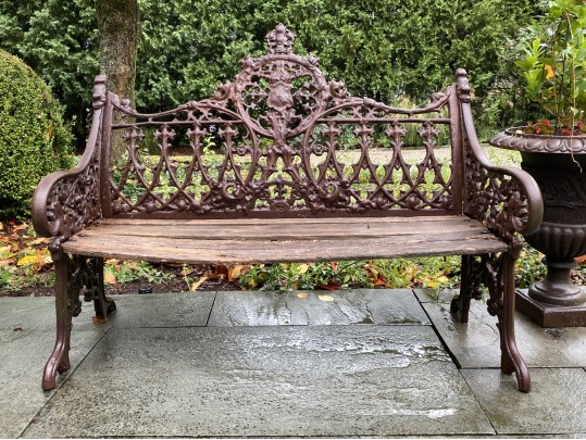 Cast Iron Neoclassical Settee