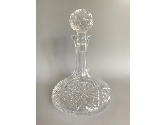 Waterford Crystal Lismore Ship Decanter With Multi-cut Stopper