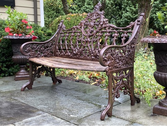 Cast Iron Neoclassical Settee