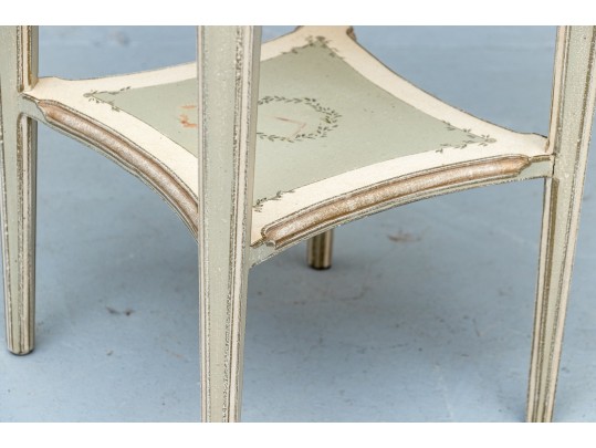 Charming Painted Accent Side Table 