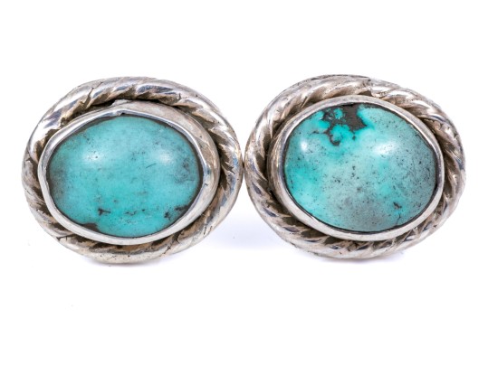 Sterling Silver Turquoise Stud Earrings