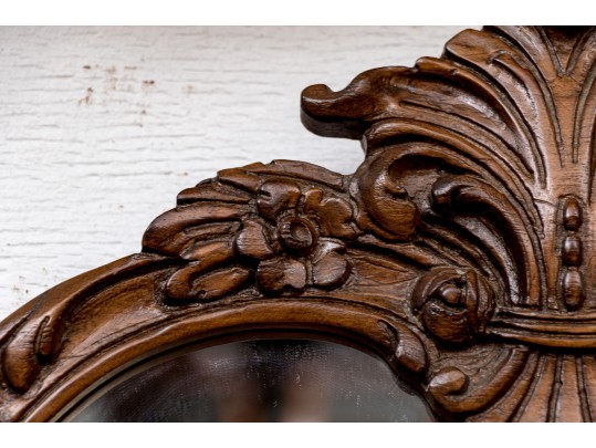 Pair Of Vintage French Style Carved Wood Mirorrs