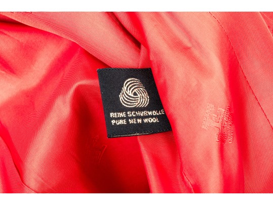 Escada By Margaretha Ley Striking Vintage Red And Black Button Front Blazer, Size 33