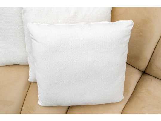 Three Quality Textural White Accent Pillows