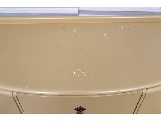 Laquered Demilune Console, Paint Project