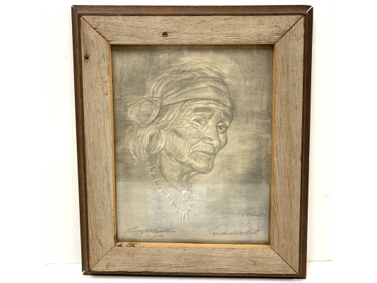 Richard A. Roberts Pencil Signed Limited Edition Print Of A Native American