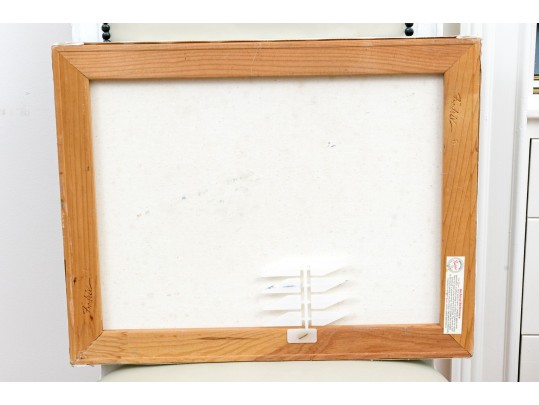 Caroline Gantz (American, B. 1954) Oil On Canvas, Wilton CT, Fieldside View Of A Barn