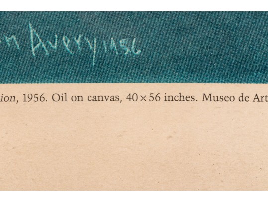After Milton Avery (American, 1885-1965) Whitney Museum Of American Art 1989 Exhibition Poster