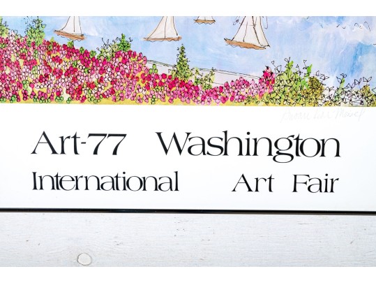 Susan Pear Meisel Exhibition Lithograph Poster, Art-77 Washington International Art Fair 