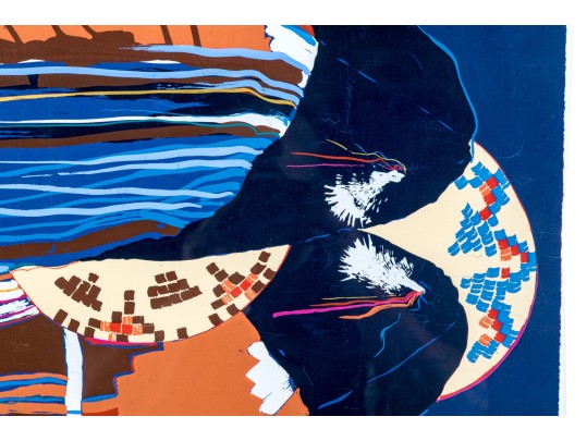 Roberts, Signed Screen Print, Abstract Composition