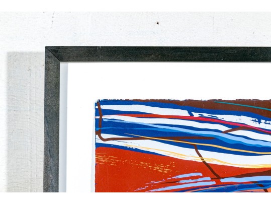 Roberts, Signed Screen Print, Abstract Composition
