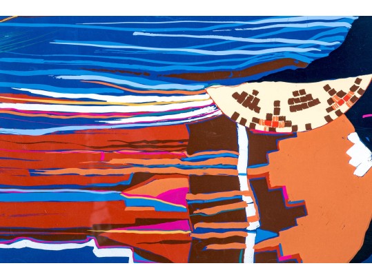 Roberts, Signed Screen Print, Abstract Composition