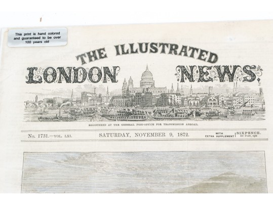 Two 19th Century Original London Newspaper Front Pages- Harper's Weekly And The Illus. London News 