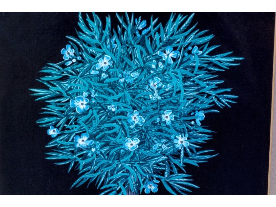 Linda Spivey Pair Of Prints, Still Lives Of Blue And White Planters With Trees And Lace Work, 2007