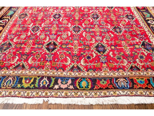 Hand Knotted Wool Room Size Carpet, 9'-5