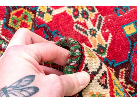 Hand Knotted Wool Room Size Carpet, 9'-5