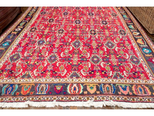 Hand Knotted Wool Room Size Carpet, 9'-5