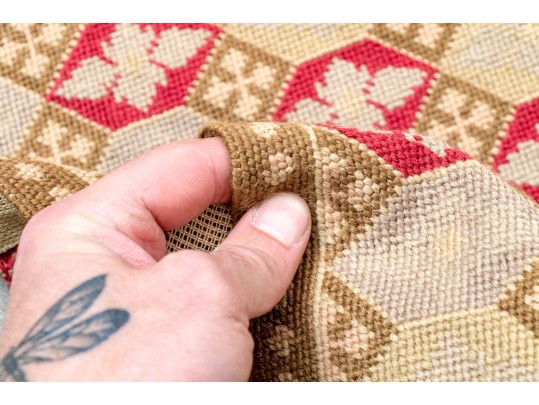 Vintage Needlepoint Wool Carpet, 8'-10