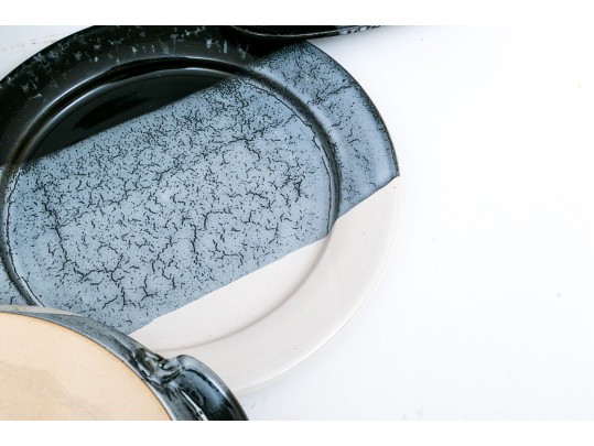 Set Of Callicut Pottery Plates And Bowls 