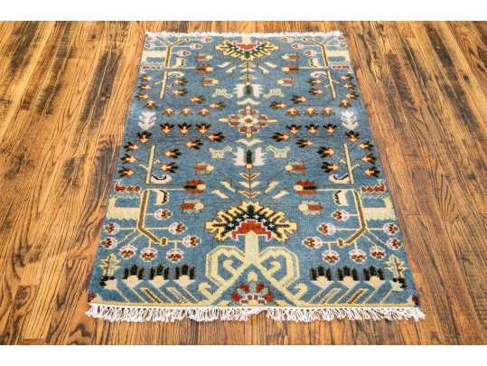 Hand Knotted Wool Indo-oushak, 5’ X 3', New