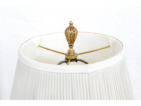 Elegant Blue And White Porcelain Vase Mounted As A Table Lamp