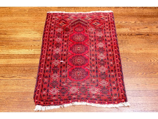 Hand-Knotted Wool Accent Mat, 3'-8 X 2'-4